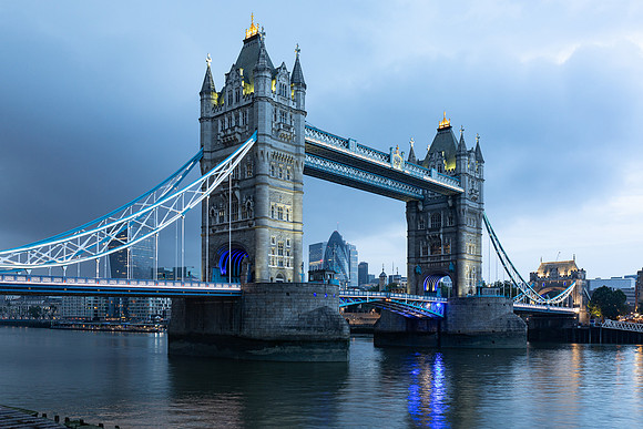 London - Blue Hour River Tower Bridge from Butler's Wharf