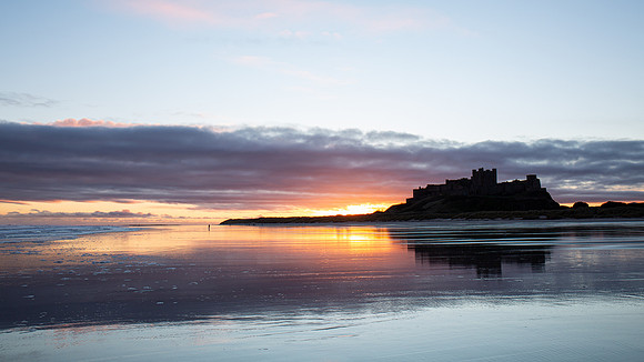England - Northumberland - Bamburgh Beach Sunrise