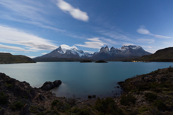 Patagonia - Torres Del Paine - Blue Hour Looking Across Lago Pehoe